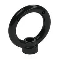 Plate Special, 1 x 1 Stud with 3 x 3 Ring on Top, Black