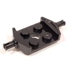 Plate Special 2 x 2 with Wheels Holder Wide [Reinforced Underside Type 2], Black