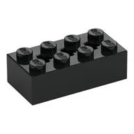 Brick Special 2 x 4 with 3 Axle Holes, Black