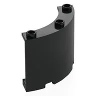 Panel 4 x 4 x 3 Quarter Cylinder, Black