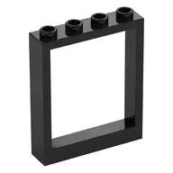 Door Frame 1 x 4 x 4, no Holes, Black
