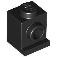 Brick Special 1 x 1 with Headlight, Black