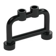 Bar 1 x 4 x 2 with Studs, Black