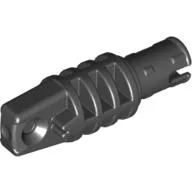 Hinge Cylinder 1 x 3 Locking with 1 Finger and Technic Friction Pin with Round Hole, Black