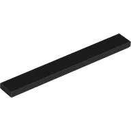 Tile 1 x 8 with Groove, Black