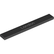 Tile 1 x 8 with London Print, Black