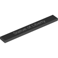 Tile 1 x 8 with 'Statue of Liberty' Print, Black