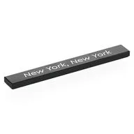 Tile 1 x 8 with White 'New York, New York' Print, Black