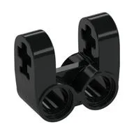 Technic Axle and Pin Connector Perpendicular Double Split, Black
