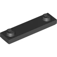 Plate Special 1 x 4 with 2 Studs with Groove [New Underside], Black