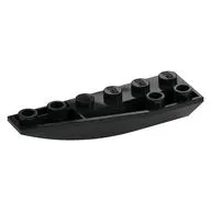 Brick Wedged, Curved Inverted 6 x 2 Left, Black