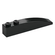 Brick Curved 6 x 1, Black