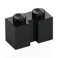 Brick Special 1 x 2 with Groove, Black