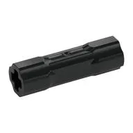 Technic Driving Ring Connector Smooth [2 rounded and 2 flat side walls], Black