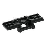 Technic Link Tread Wide with Two Pin Holes, Soft Plastic, Black