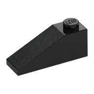 Brick Sloped 33° 3 x 1, Black