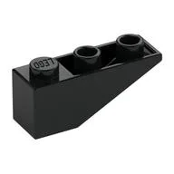 Brick Sloped Inverted 33° 3 x 1 with Internal Stopper and No Front Stud Connection, Black