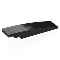 Brick Curved 8 x 2 No Studs, Black