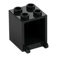 Box 2 x 2 x 2 [Hollow Studs], Black