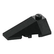 Brick Wedged, Sloped 4 x 2 Triple Left, Black