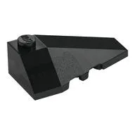 Brick Wedged, Sloped 4 x 2 Triple Right, Black