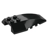 Brick Wedged, Curved 6 x 4 Triple, Black