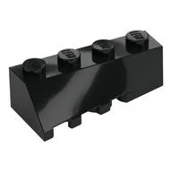 Brick Wedged, Sloped 45° 4 x 2 Right, Black