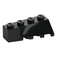 Brick Wedged, Sloped 45° 4 x 2 Left, Black