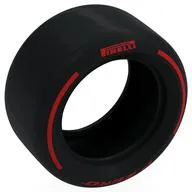 Tyre 81.6 x 44 Slick with Red 'PIRELLI', 'P ZERO' Print, Black