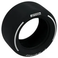 Tyre 81.6 x 44 Slick with White 'PIRELLI', 'P ZERO' Print, Black