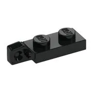 Hinge Plate 1 x 2 Locking with 1 Finger On End, without Groove, Black
