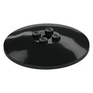 Dish 6 x 6 Inverted (Radar) with Solid Studs, Black