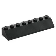 Brick Sloped 45° 2 x 8, Black