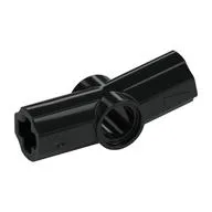Technic Axle and Pin Connector Angled #7 - 168.75°, Black
