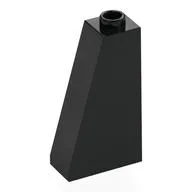 Brick Sloped 75° 2 x 1 x 3 with Hollow Stud, Black
