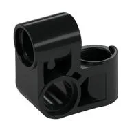 Technic Pin Connector Perpendicular 2 x 2 Bent, Black