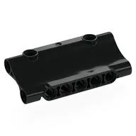 Technic Panel Curved 7 x 3 Inverted, Black