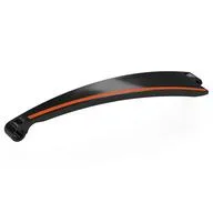 Technic Panel Curved 3 x 13 x 2 Tapered, Left #52 with Orange Stripe Print, Black