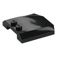 Brick Wedged, Curved Triple 4 x 4 x 2/3, 2 Studs, Black