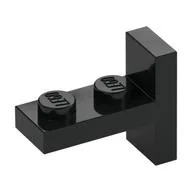 Bracket 1 x 2 with 1 x 2 Vertical Studs, Black