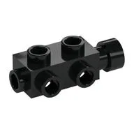 Brick Special 1 x 2 x 2/3 with Studs on Sides, Black