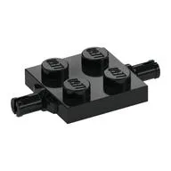 Plate Special 2 x 2 with Wheel Holders, Black