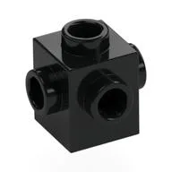Brick Special 1 x 1 Studs on 4 Sides, Black