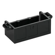 Treasure Chest Bottom with Rear Slots, No Groove, Black