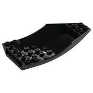 Brick Wedged, Curved Inverted 10 x 6 x 2 Cockpit, Black