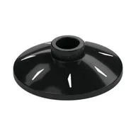 Dish 2 x 2 Inverted [Radar] with White Spokes Print, Black