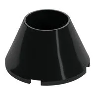 Cone 4 x 4 x 2 Hollow No Studs, Black