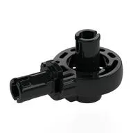Technic Rotation Joint Ball Loop with Two Perpendicular Pins with Friction, Black