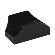Brick Wedged, Curved 1 x 2 x 2/3 No Studs, Wing End, Black