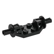 Plate Special 2 x 2 with Wheels Holder Wide - Technic Pins, Black